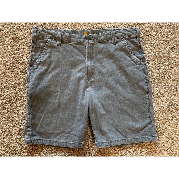 Carhartt Men's 40 Relaxed Fit Grey Canvas Carpenter Shorts 102514-039 EUC - Picture 11 of 11